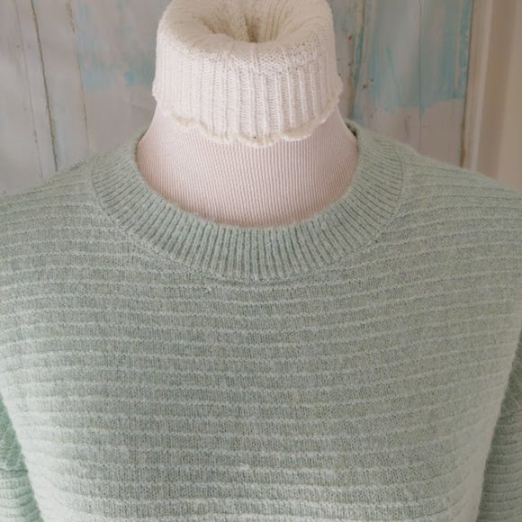 NWT Vero Moda soft textured crew neck long sleeve sweater/size s/minty green - Picture 3 of 10